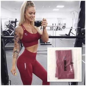Gymshark Highwasted Seamless Legging Beet Marl